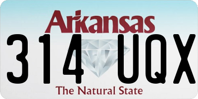 AR license plate 314UQX
