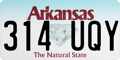 AR license plate 314UQY