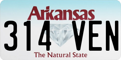 AR license plate 314VEN