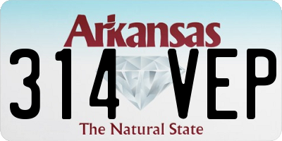 AR license plate 314VEP