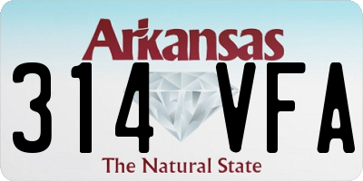 AR license plate 314VFA