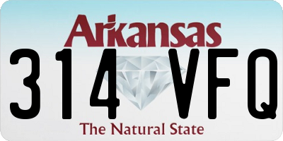 AR license plate 314VFQ