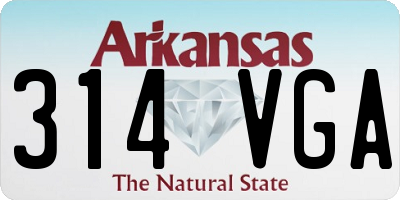 AR license plate 314VGA