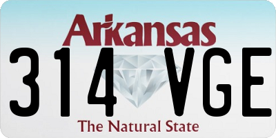 AR license plate 314VGE