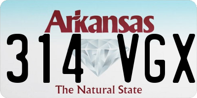 AR license plate 314VGX