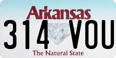 AR license plate 314VOU