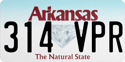 AR license plate 314VPR