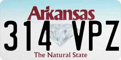 AR license plate 314VPZ
