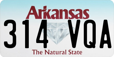 AR license plate 314VQA