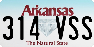 AR license plate 314VSS