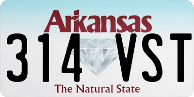 AR license plate 314VST