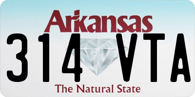 AR license plate 314VTA