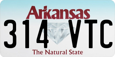 AR license plate 314VTC