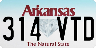 AR license plate 314VTD