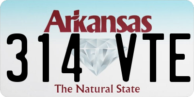 AR license plate 314VTE