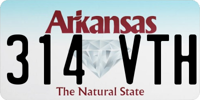 AR license plate 314VTH