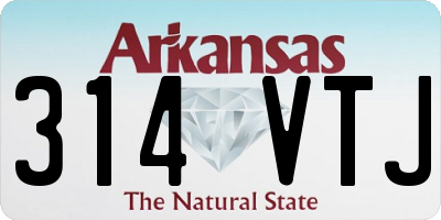 AR license plate 314VTJ