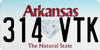 AR license plate 314VTK