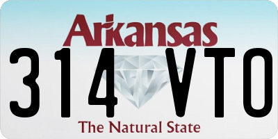 AR license plate 314VTO