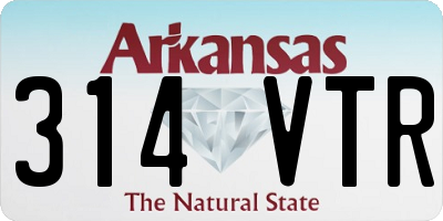 AR license plate 314VTR