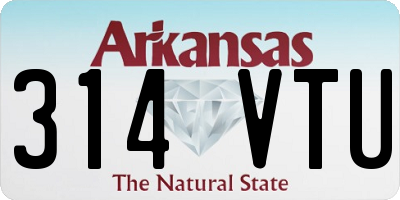 AR license plate 314VTU