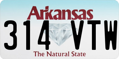 AR license plate 314VTW
