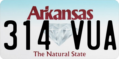 AR license plate 314VUA