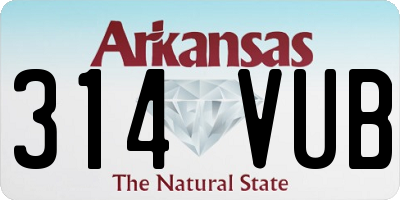 AR license plate 314VUB