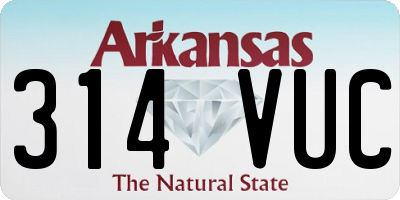 AR license plate 314VUC