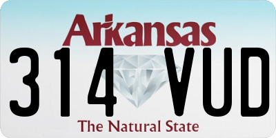 AR license plate 314VUD