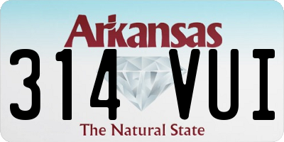 AR license plate 314VUI