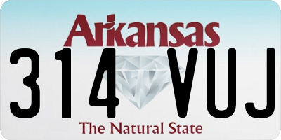 AR license plate 314VUJ