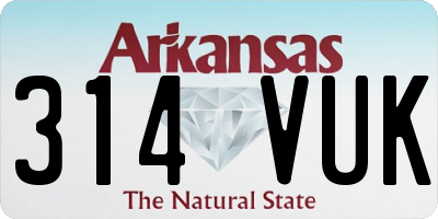 AR license plate 314VUK