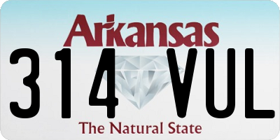 AR license plate 314VUL