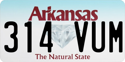AR license plate 314VUM