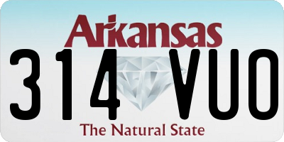 AR license plate 314VUO