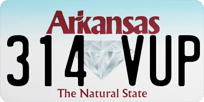 AR license plate 314VUP