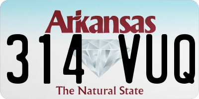AR license plate 314VUQ
