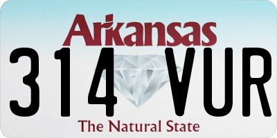 AR license plate 314VUR