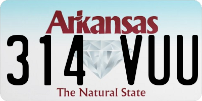 AR license plate 314VUU
