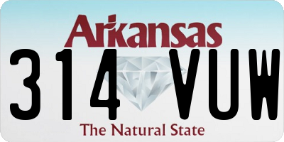 AR license plate 314VUW