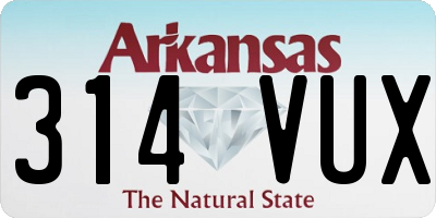 AR license plate 314VUX