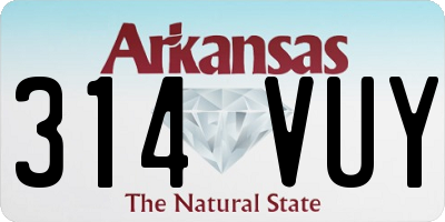 AR license plate 314VUY