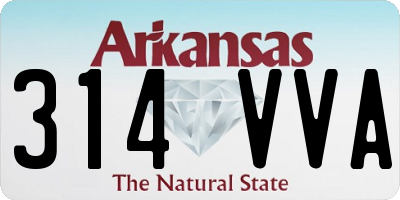 AR license plate 314VVA