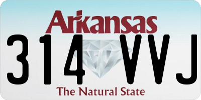 AR license plate 314VVJ