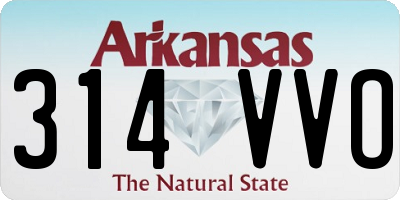 AR license plate 314VVO