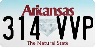 AR license plate 314VVP