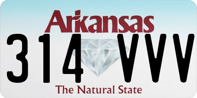 AR license plate 314VVV