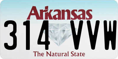 AR license plate 314VVW