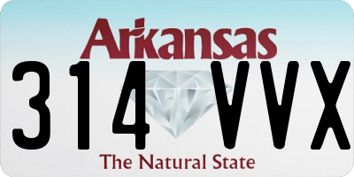 AR license plate 314VVX